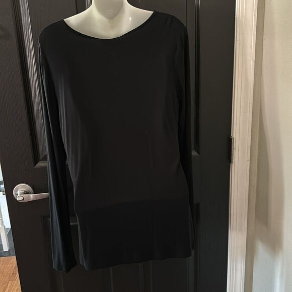 Banana Republic black v-neck top, L - Picture 6 of 7